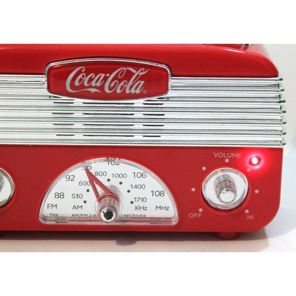 Coca-Cola Vintage Style Am/FM Mini Radio Retro Red Collectible 6